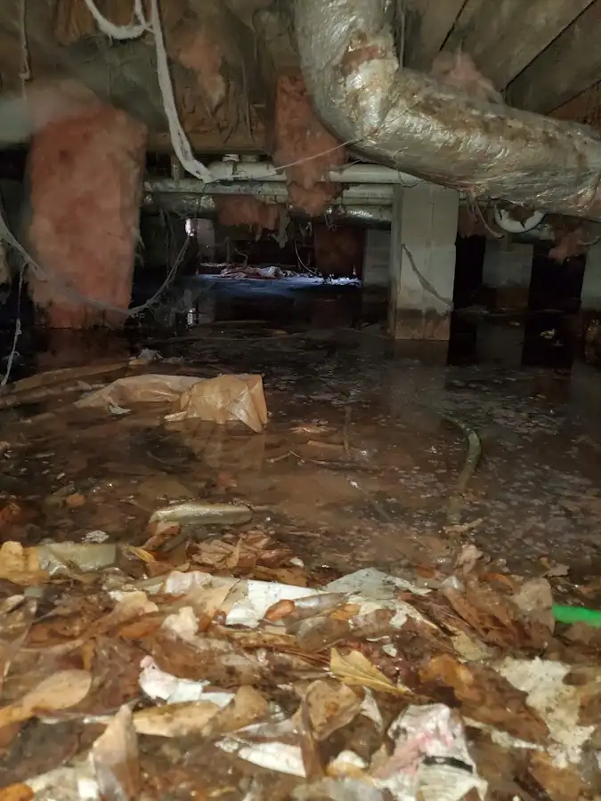 Crawl space flood assessment for Commercial Water Damage Restoration in DuBois