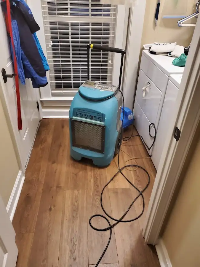 Commercial dehumidifier deployed for Flood Damage Cleanup in DuBois