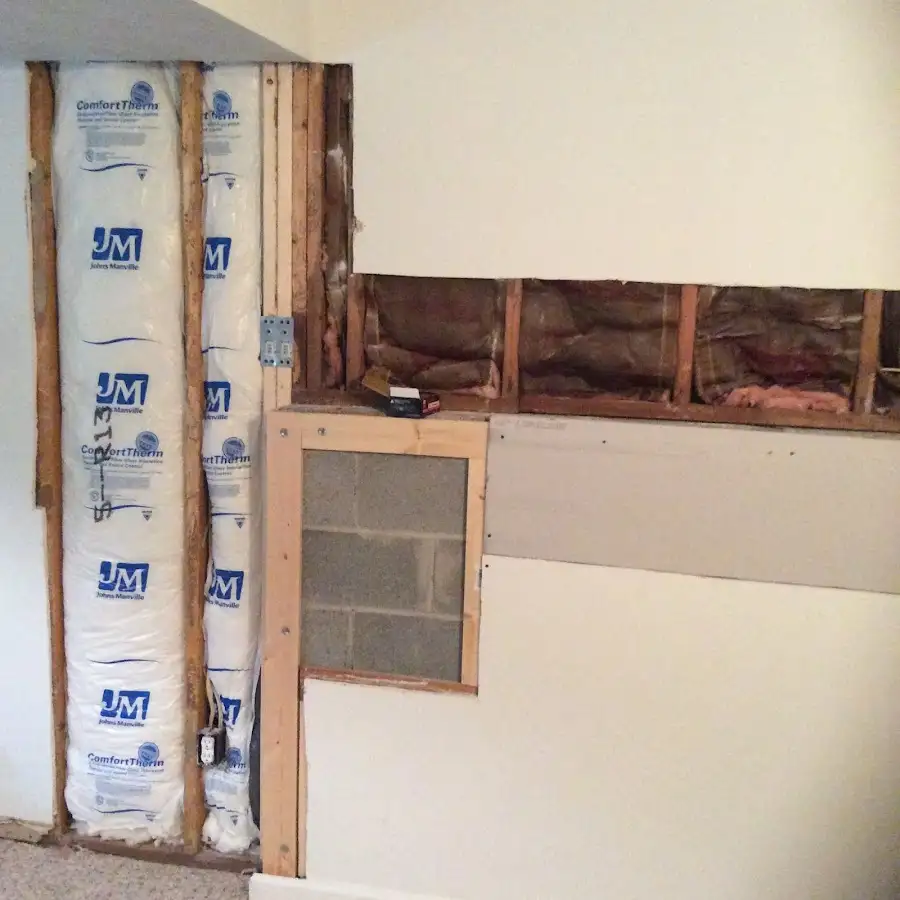 Wall insulation replacement during Contents Cleaning & Restoration in DuBois